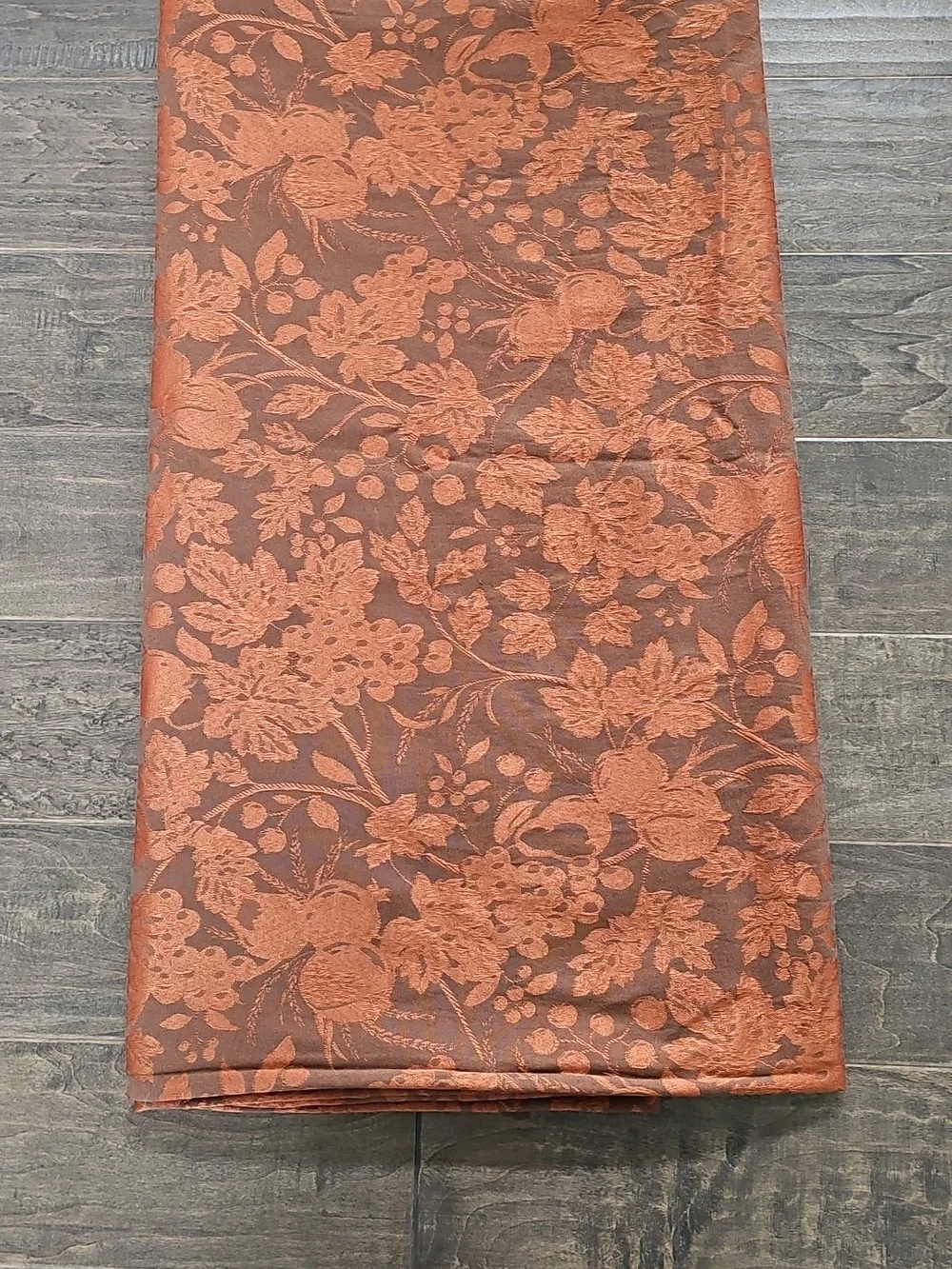 Vintage Lauren Ralph Lauren Campbell Jacquard Rust Copper Rectangular Tablecloth